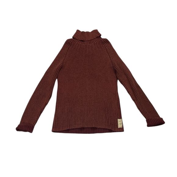 Ralph Lauren Polo Jeans Womens Large Wool Turtleneck Ribbed Sweater Long Sleeve - Picture 1 of 6